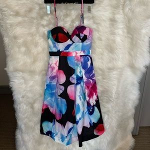 Hello Molly Push-up Bustier Floral Midi Dress